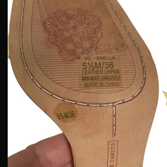 Vince Camuto Enella Ankle Strap Heeled Sandals Yellow 5.5 - Picture 9 of 10